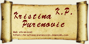 Kristina Purenović vizit kartica